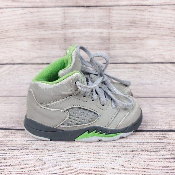 Jordan Unisex Baby & Toddler Gray Mid Top Lace Up Athletic Shoes Size US 5.5 - Picture 1 of 8